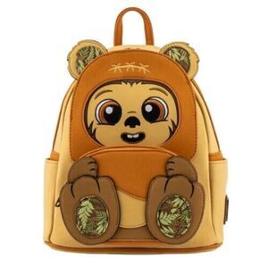 Loungefly Star Wars Ewok Wicket Teddy Bear Footsie Cosplay Mini Backpack